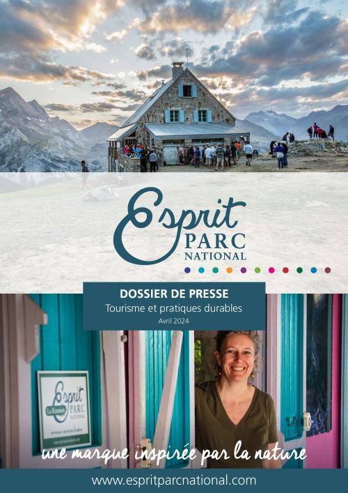 Couverture_dossier de presse Esprit parc national "Tourisme et pratiques durables", 2024