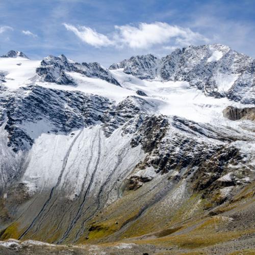 Le Glacier de Gébroulaz vu depuis les Eaux Noires 