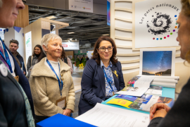 Stand des parcs nationaux  au Salon des maires et des collectivités locales 2024 © I. Martel