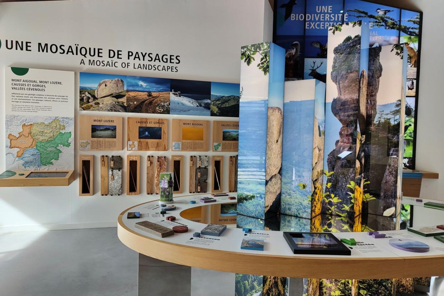 Scénographie de la Maison du Tourisme et du Parc national des Cévennes à Florac-Trois-Rivières © Thomas Burel - OFB