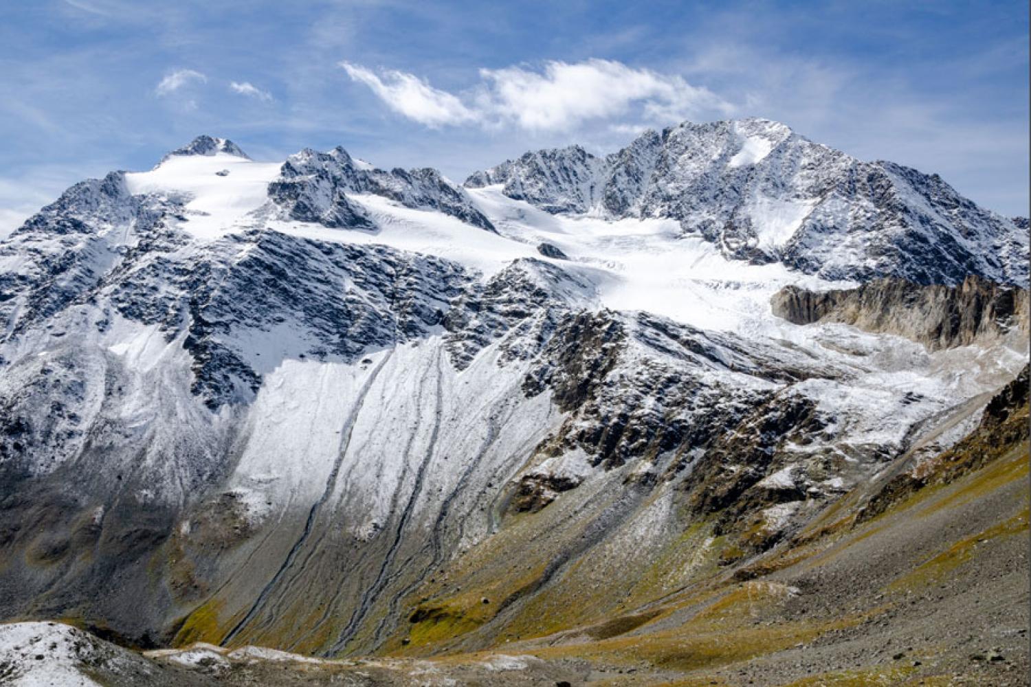 Le Glacier de Gébroulaz vu depuis les Eaux Noires 